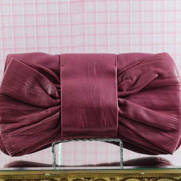 Steven by Steve Madden Pink Leather Clutch - Picture 1 of 11